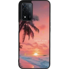 Coque OPPO A93s 5G - Silicone rigide noir Watch more sunsets Summer 2026