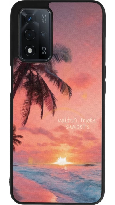 Coque OPPO A93s 5G - Silicone rigide noir Watch more sunsets Summer 2026