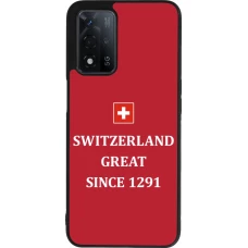 Coque OPPO A93s 5G - Silicone rigide noir Switzerland Great Since 1291