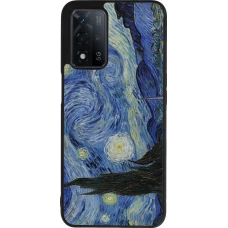 OPPO A93s 5G Case Hülle - Silikon schwarz Kunstbild - Sternennacht - Van Gogh