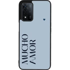 OPPO A93s 5G Case Hülle - Silikon schwarz Valentine 2024 mucho amor azul