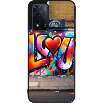OPPO A93s 5G Case Hülle - Silikon schwarz Valentin 2025 Liebe U Tag