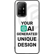 OPPO F19 Pro+ Case Hülle - Silikon schwarz Weltweit einzigartig erstellt dank Deiner Kreativität und künstlicher Intelligenz (KI)