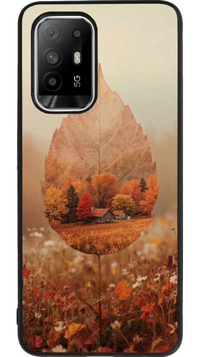 Coque OPPO F19 Pro+ - Silicone rigide noir Autumn 26 Autumn leaf