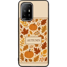 OPPO F19 Pro+ Case Hülle - Silikon schwarz Autumn 26 Hello autumn