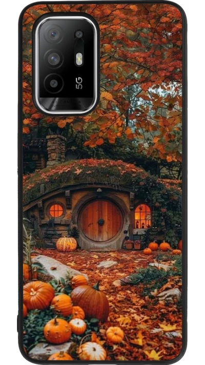 Coque OPPO F19 Pro+ - Silicone rigide noir Autumn 26 Hobbit house