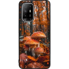 OPPO F19 Pro+ Case Hülle - Silikon schwarz Autumn 26 Mushrooms in the woods