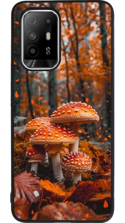 Coque OPPO F19 Pro+ - Silicone rigide noir Autumn 26 Mushrooms in the woods