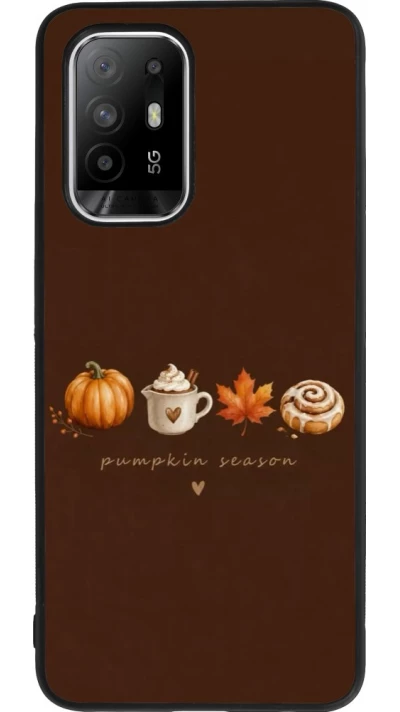 Coque OPPO F19 Pro+ - Silicone rigide noir Autumn 26 Pumpkin season