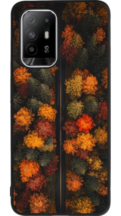 Coque OPPO F19 Pro+ - Silicone rigide noir Autumn 26 Road in autumn