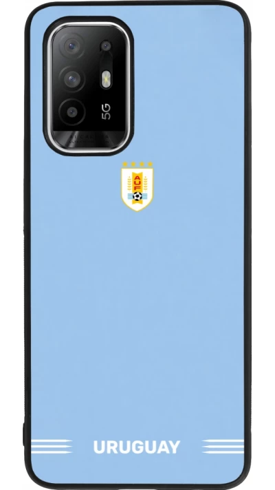 OPPO F19 Pro+ Case Hülle - Silikon schwarz Uruguay 2026 personalisierbares Fussballtrikot