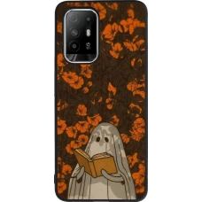 OPPO F19 Pro+ Case Hülle - Silikon schwarz Halloween 2026 Ghost reading
