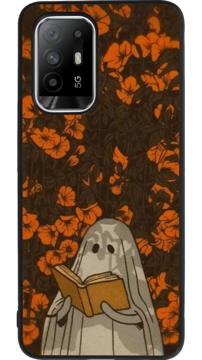 OPPO F19 Pro+ Case Hülle - Silikon schwarz Halloween 2026 Ghost reading