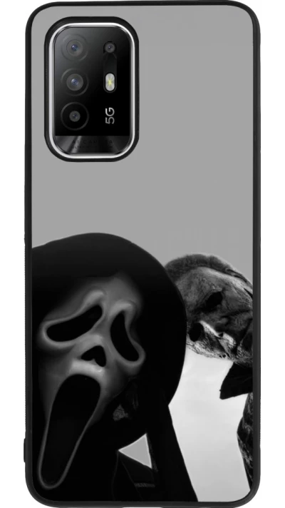 OPPO F19 Pro+ Case Hülle - Silikon schwarz Halloween 2026 Scream and Michael Myers