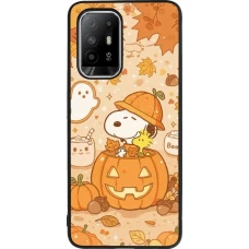 OPPO F19 Pro+ Case Hülle - Silikon schwarz Halloween 2026 Snoopy Halloween