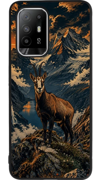 Coque OPPO F19 Pro+ - Silicone rigide noir Linocut Chamois