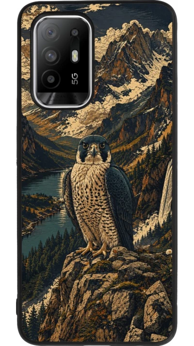 Coque OPPO F19 Pro+ - Silicone rigide noir Linocut Faucun pèlerin