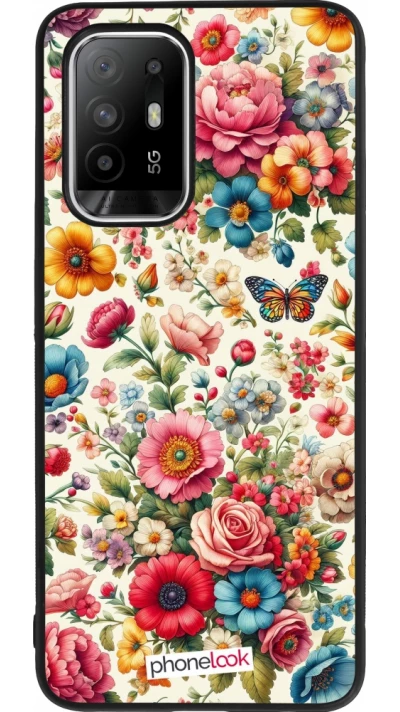 OPPO F19 Pro+ Case Hülle - Silikon schwarz Spring 25 fruehling bluetend