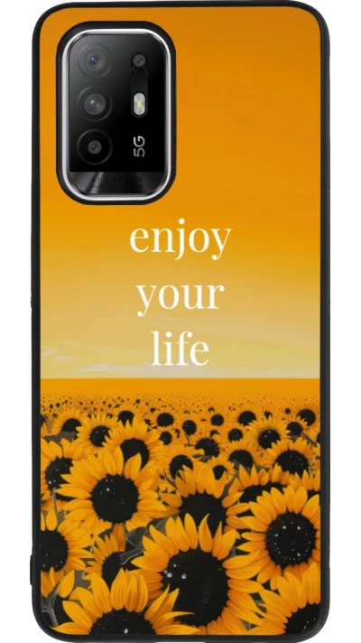 OPPO F19 Pro+ Case Hülle - Silikon schwarz Summer 2026 Enjoy your life