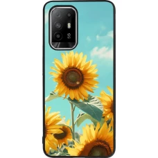 OPPO F19 Pro+ Case Hülle - Silikon schwarz Sunflowers Summer 2026