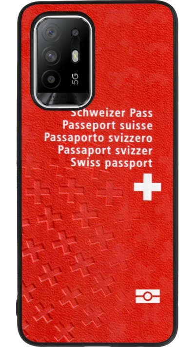 OPPO F19 Pro+ Case Hülle - Silikon schwarz Swiss Passport