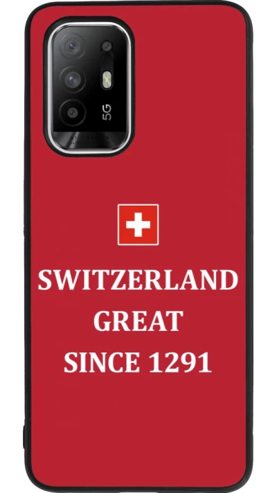 OPPO F19 Pro+ Case Hülle - Silikon schwarz Switzerland Great Since 1291