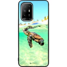 Coque OPPO F19 Pro+ - Silicone rigide noir Turtle Underwater