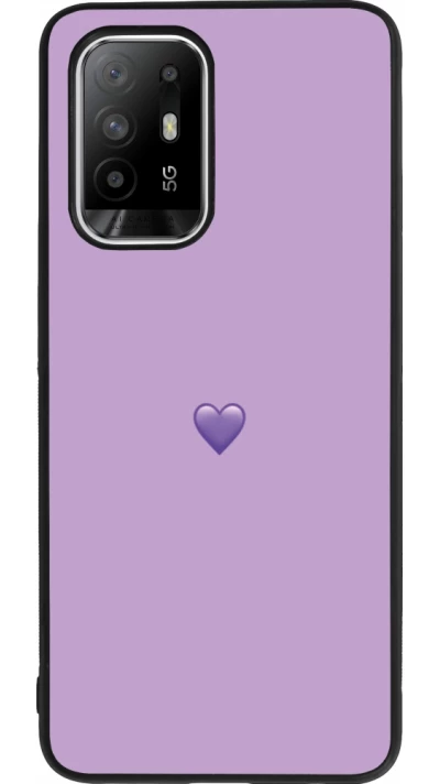 OPPO F19 Pro+ Case Hülle - Silikon schwarz Valentine 2023 purpule single heart