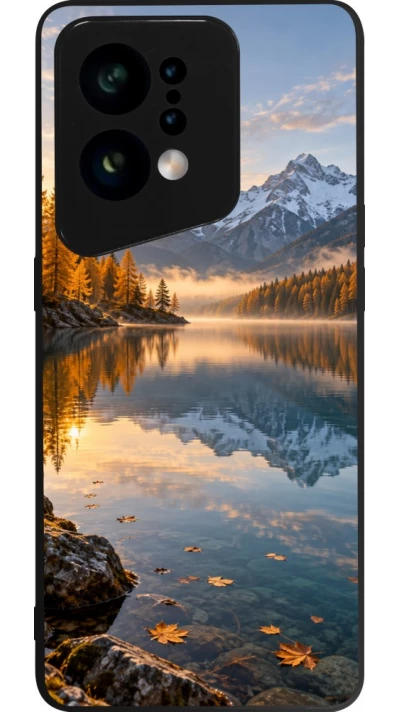 Coque OPPO Find X5 - Silicone rigide noir Autumn 26 Autumn lake