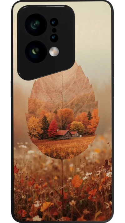 Coque OPPO Find X5 - Silicone rigide noir Autumn 26 Autumn leaf