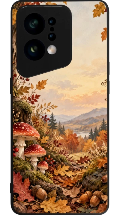 Coque OPPO Find X5 - Silicone rigide noir Autumn 26 Illustrated Autumn