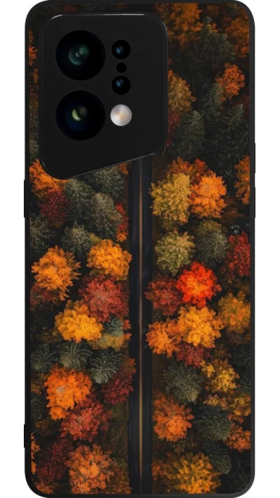 Coque OPPO Find X5 - Silicone rigide noir Autumn 26 Road in autumn