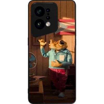OPPO Find X5 Case Hülle - Silikon schwarz Dancing frog DTMF