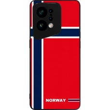 OPPO Find X5 Case Hülle - Silikon schwarz Norwegen 2026 personalisierbares Fussballtrikot