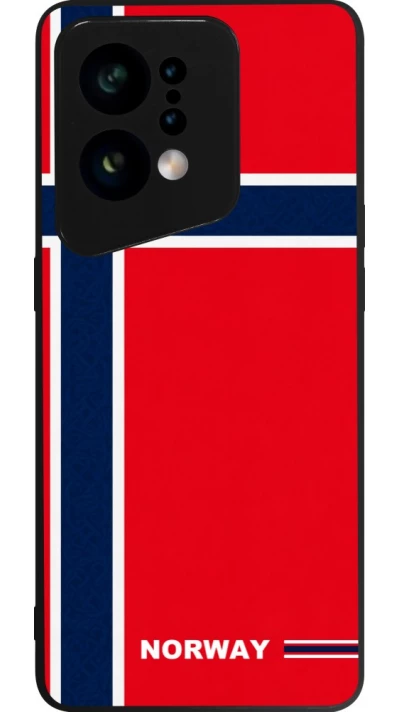 OPPO Find X5 Case Hülle - Silikon schwarz Norwegen 2026 personalisierbares Fussballtrikot