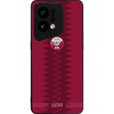 OPPO Find X5 Case Hülle - Silikon schwarz Qatar 2026 personalisierbares Fussballtrikot
