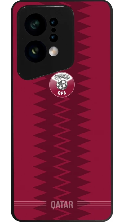 OPPO Find X5 Case Hülle - Silikon schwarz Qatar 2026 personalisierbares Fussballtrikot