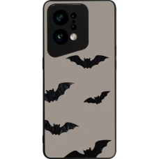 OPPO Find X5 Case Hülle - Silikon schwarz Halloween 2026 Bats