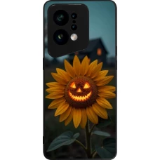 OPPO Find X5 Case Hülle - Silikon schwarz Halloween 2026 Evil Sunflower