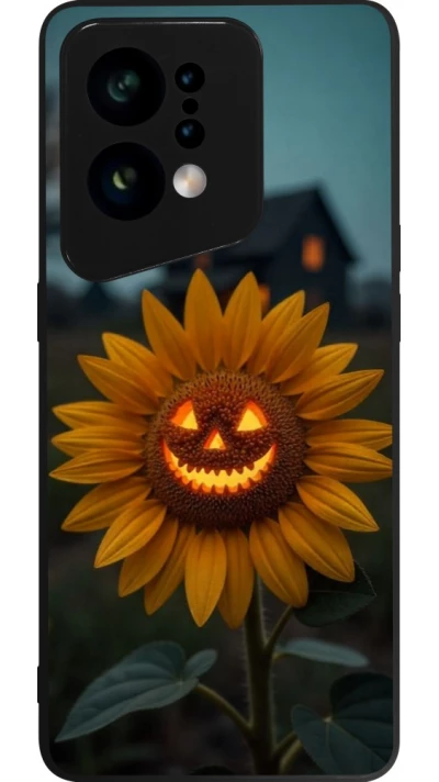 OPPO Find X5 Case Hülle - Silikon schwarz Halloween 2026 Evil Sunflower
