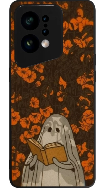 OPPO Find X5 Case Hülle - Silikon schwarz Halloween 2026 Ghost reading