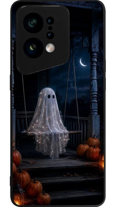 OPPO Find X5 Case Hülle - Silikon schwarz Halloween 2026 Ghost on a swing