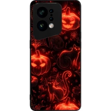 OPPO Find X5 Case Hülle - Silikon schwarz Halloween 2026 Pattern Halloween