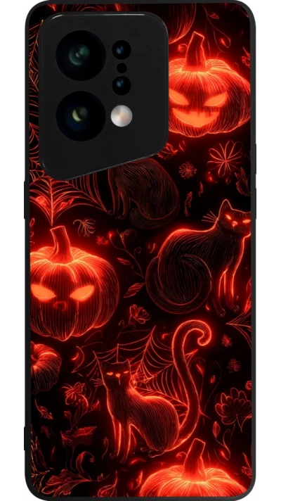 OPPO Find X5 Case Hülle - Silikon schwarz Halloween 2026 Pattern Halloween
