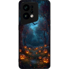 OPPO Find X5 Case Hülle - Silikon schwarz Halloween 2026 Road of Pumpkins
