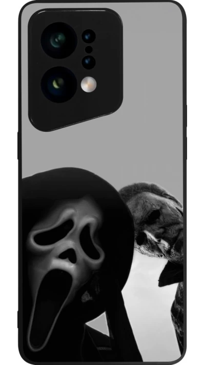 OPPO Find X5 Case Hülle - Silikon schwarz Halloween 2026 Scream and Michael Myers