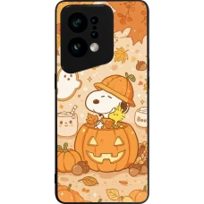 OPPO Find X5 Case Hülle - Silikon schwarz Halloween 2026 Snoopy Halloween