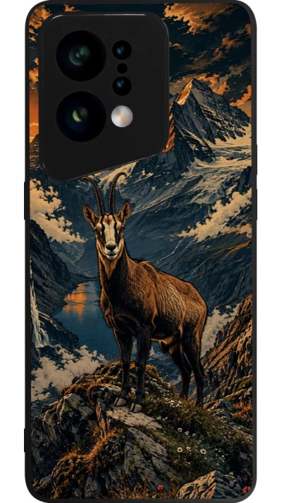 Coque OPPO Find X5 - Silicone rigide noir Linocut Chamois