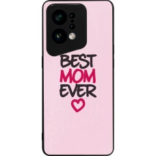 OPPO Find X5 Case Hülle - Silikon schwarz Mom 2023 best Mom ever pink