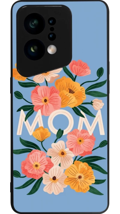OPPO Find X5 Case Hülle - Silikon schwarz Mom 2026 Flowers